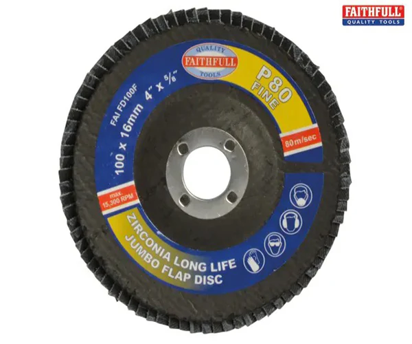 Faithfull Abrasive Jumbo Flap Disc 100mm Fine - Image 2