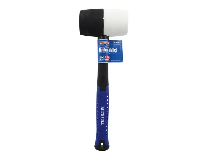 Faithfull Black & White Fibreglass Mallet - Image 4