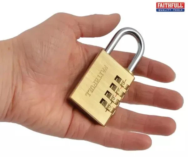 Faithfull Brass Combination Padlock 38mm - Image 4