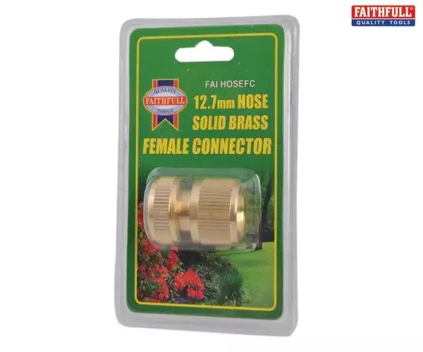 Faithfull Brass Female Hose Connector 12.5mm (1/2in) - Image 4