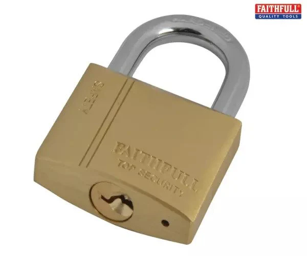 Faithfull Brass Padlock 40mm 3 Keys - Image 3