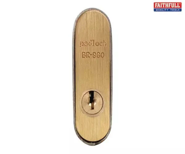 Faithfull Brass Shutter Padlock 80mm - Image 3