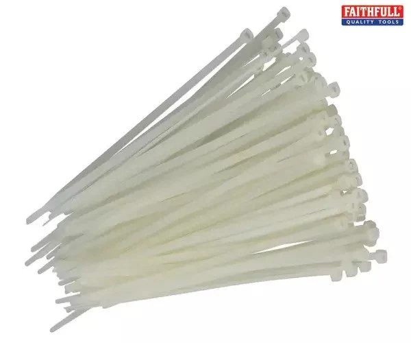 Faithfull Cable Ties White 3.6 x 150mm (Pack 100) - Image 2