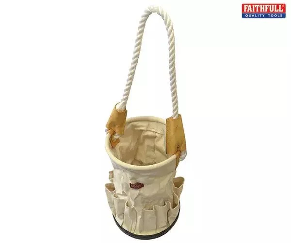 Faithfull Canvas Tool Bucket with Rope Handle