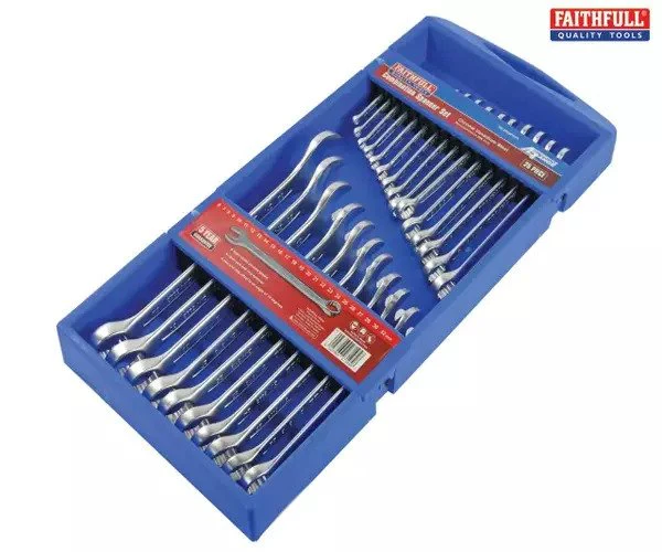 Faithfull Chrome Vanadium Comb Spanner Set, 25 Piece - Image 2