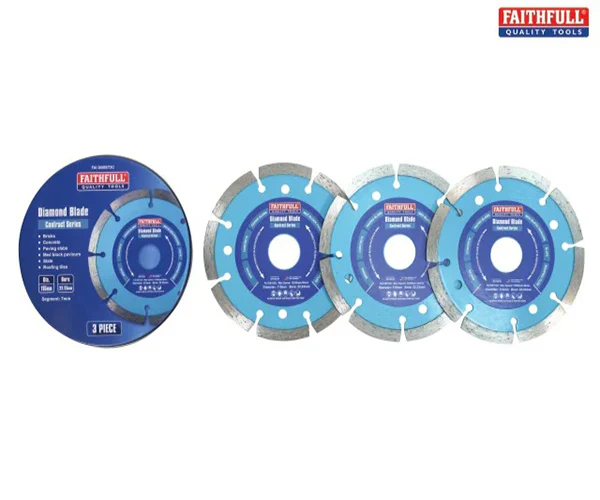 Faithfull Contract Diamond Blades 115 x 22.2mm (Pack 3) - Image 3