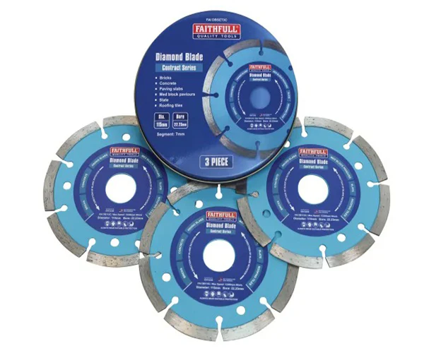 Faithfull Contract Diamond Blades 115 x 22.2mm (Pack 3) - Image 4