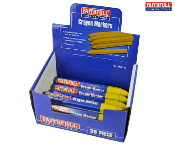 Faithfull Crayon Marker Yellow (CDU 30) - Image 2