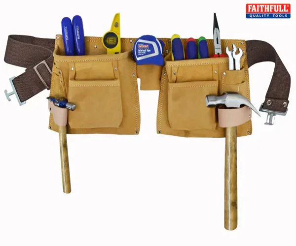 Faithfull Double Tool & Nail Pouch - Image 2