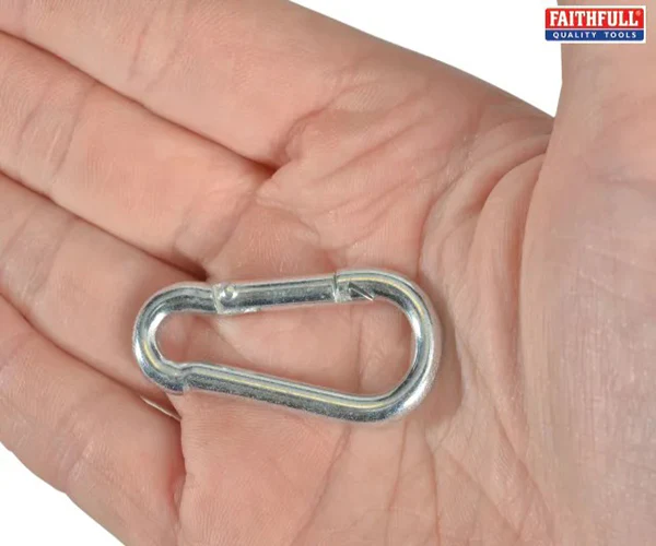 Faithfull Fire Brigade Snap Hook 4mm Zinc Plated (Pack 4) - Image 2