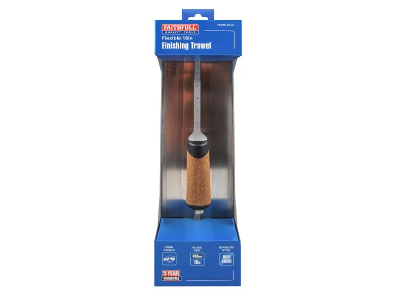Faithfull Flex Finishing Trowel with Cork Handle - Image 3