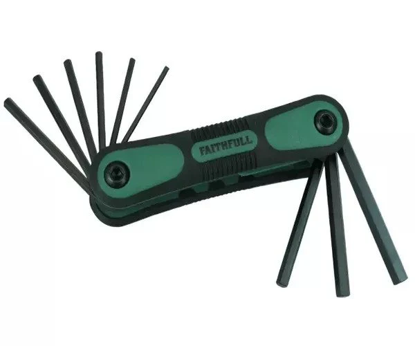 Faithfull Folding Hexagon Key Set, 9 Piece (5/64 - 1/4in)