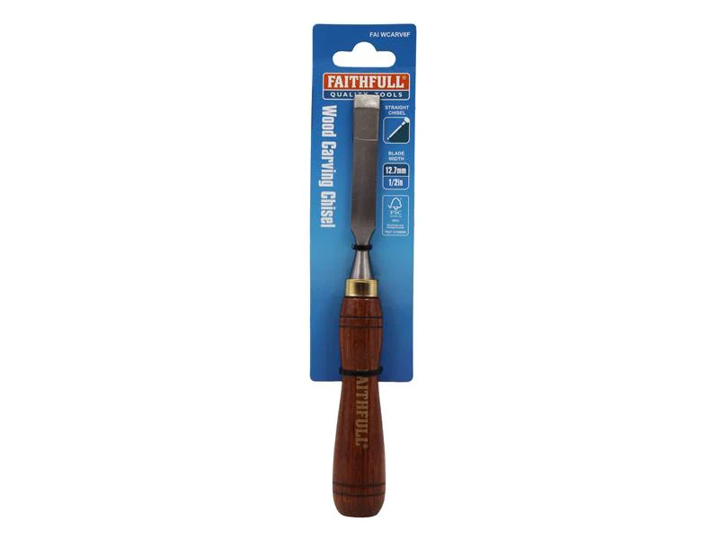 Faithfull FSC Straight Chisel Carving Chisel 12.7mm (1/2in) - Image 3