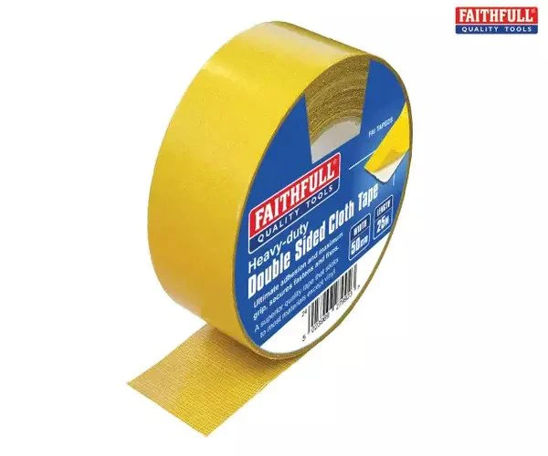 Faithfull Heavy-Duty Double-Sided Tape 50mm x 25m - Image 2