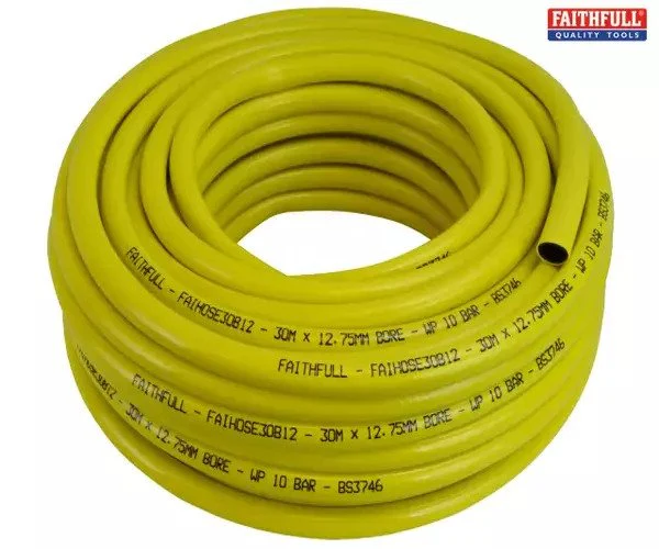 Faithfull Heavy-Duty Reinforced Builder's Hose 30m 12.5mm (1/2in) Diameter