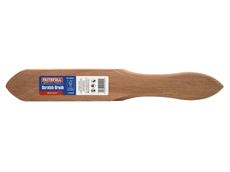 Faithfull Heavy-Duty Scratch Brush, Four Row - Image 4