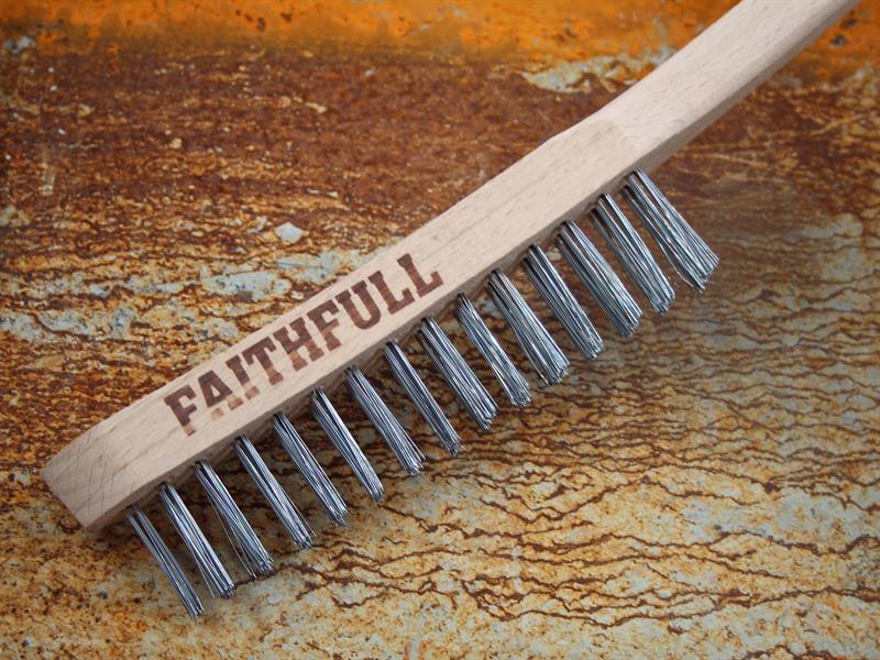 Faithfull Heavy-Duty Scratch Brush, Two Row - Image 2