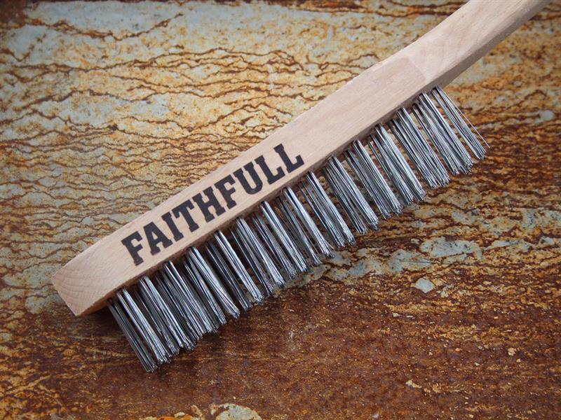 Faithfull Heavy-Duty Stainless Steel Scratch Brush, 3 Row - Image 2