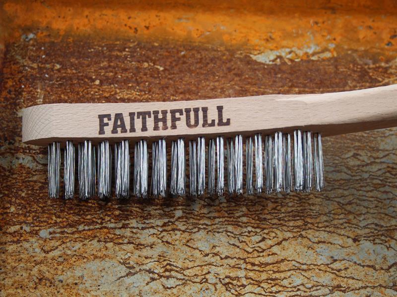Faithfull Heavy-Duty Stainless Steel Scratch Brush, 4 Row