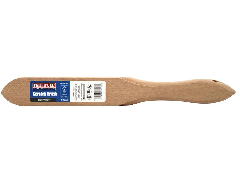 Faithfull Lightweight Scratch Brush, Four Row - Image 4