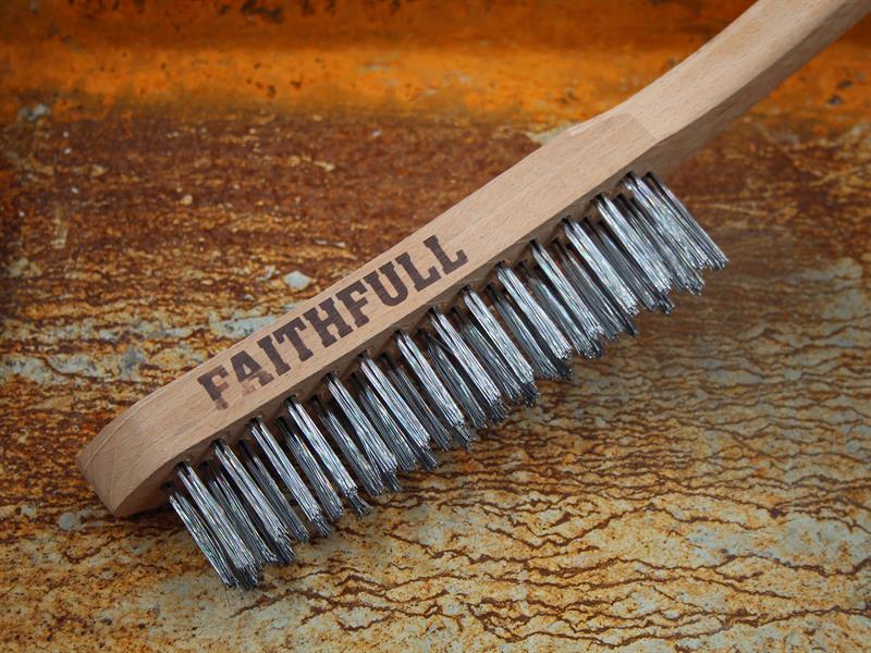 Faithfull Lightweight Scratch Brush, Three Row - Image 2