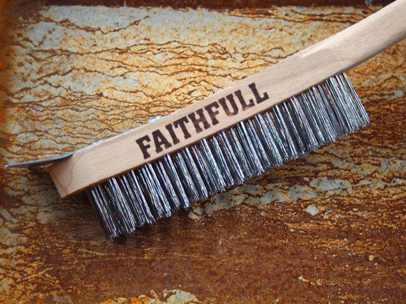 Faithfull Lightweight Scratch Brush with Scraper, Four Row - Image 2