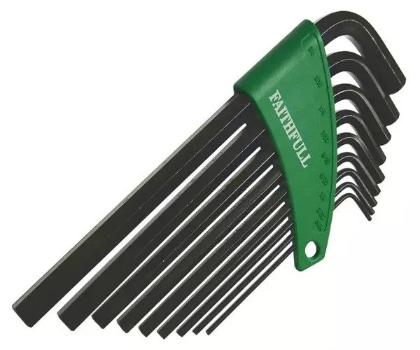 Faithfull Long Arm Hexagon Key Set, 9 Piece (5/64 - 3/8in)