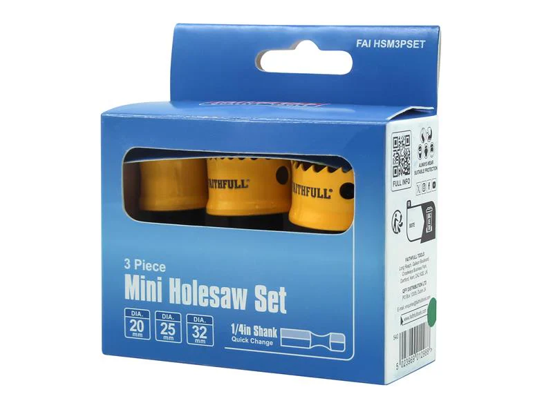 Faithfull Mini Holesaw Set, 3 Piece - Image 4