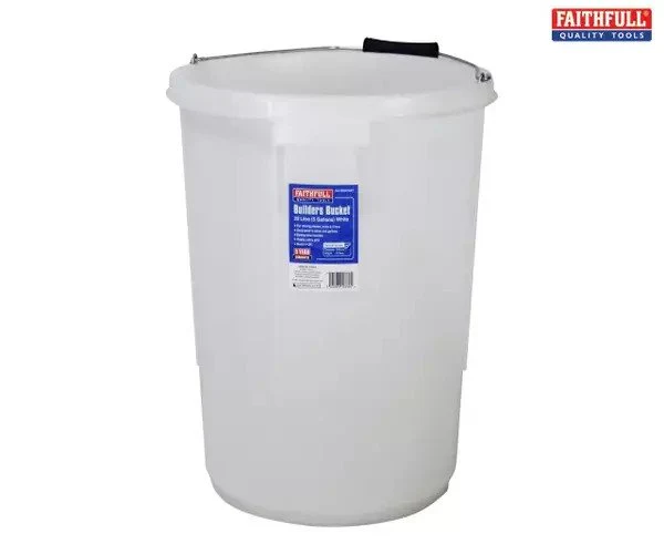 Faithfull Mixing Bucket 25 litre (5 gallon) - White - Image 3