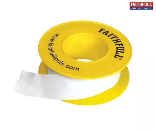 Faithfull P.T.F.E Gas Tape 12mm x 5m White (Pack 10)