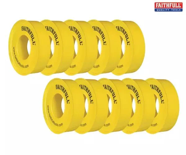 Faithfull P.T.F.E Gas Tape 12mm x 5m White (Pack 10) - Image 4