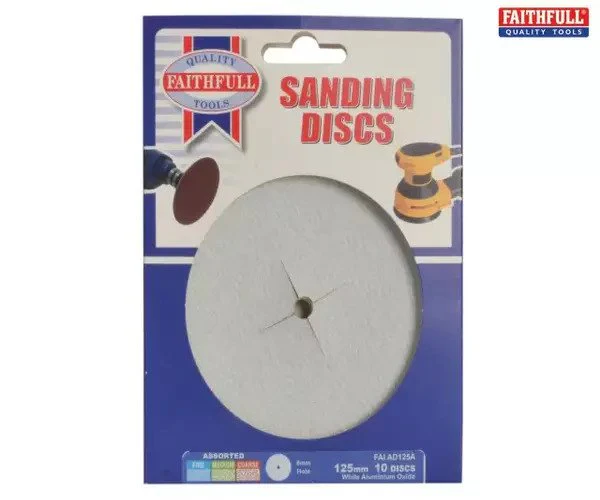 Faithfull Paper Sanding Disc 6 x 125mm Assorted (Pack 10) - Image 3