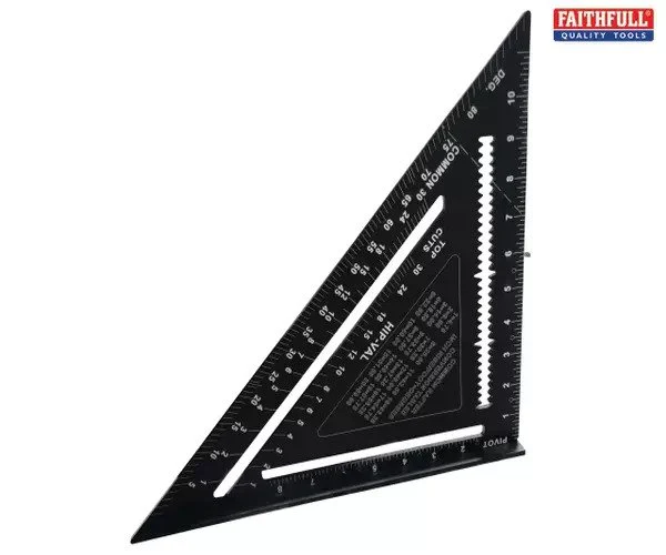 Faithfull Prestige Quick Square Black Aluminium 300mm (12in) - Image 2