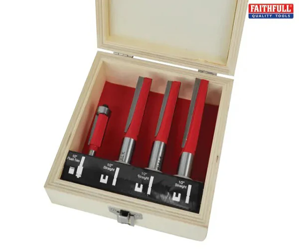 Faithfull Router Bit Set for Worktop Jig, 4 Piece - Image 2