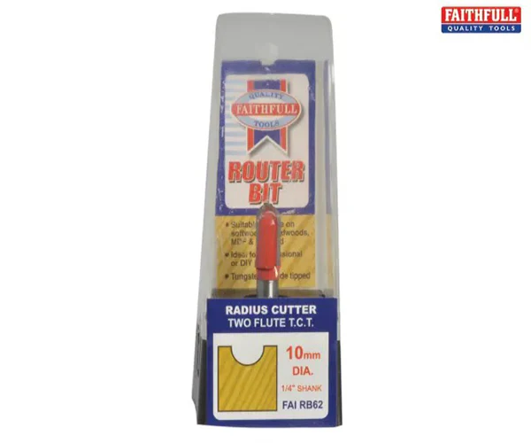 Faithfull Router Bit TCT Radius 5.0 x 18mm 1/4in Shank - Image 2