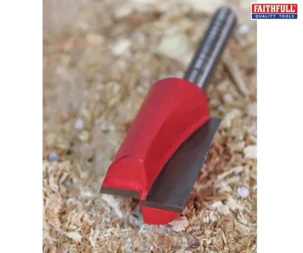 Faithfull Router Bit TCT Two Flute 19.0 x 25mm 1/4in Shank