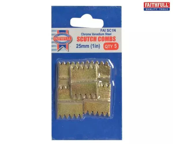 Faithfull Scutch Combs 25mm (1in) Pack of 5 - Image 2