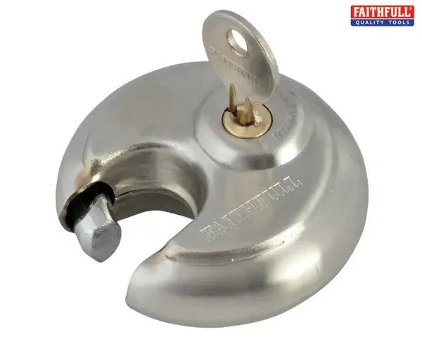 Faithfull Stainless Steel Discus Padlock 70mm - Image 2