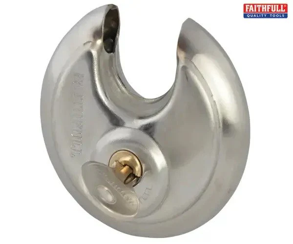 Faithfull Stainless Steel Discus Padlock 70mm - Image 3