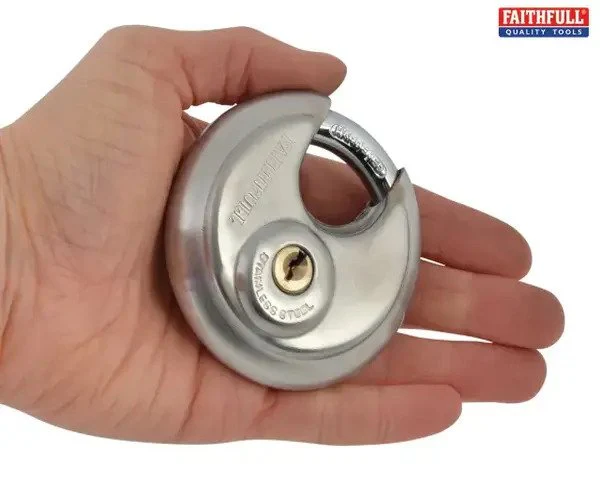 Faithfull Stainless Steel Discus Padlock 70mm - Image 4
