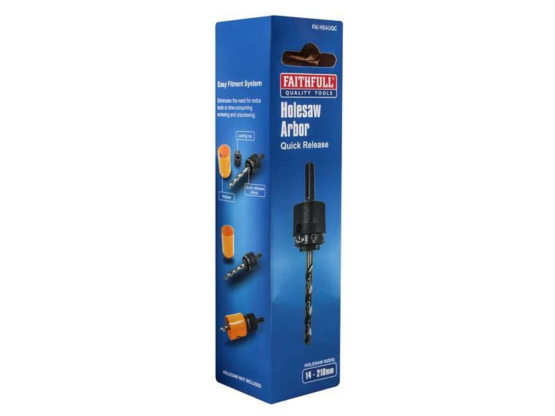 Faithfull Universal Quick Release Holesaw Arbor Set - Image 5