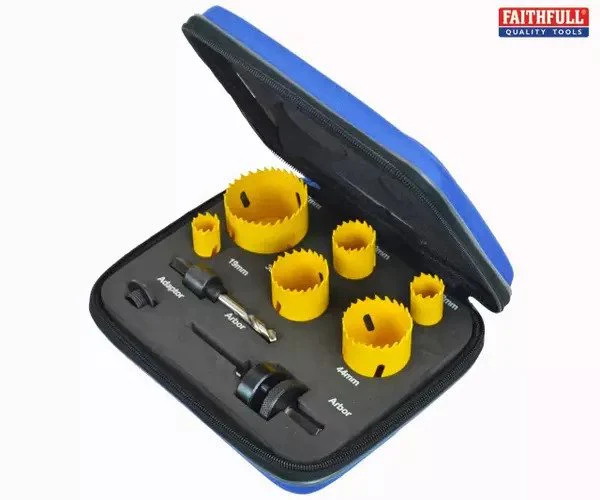 Faithfull Universal Varipitch Holesaw Plumber's Kit, 9 Piece 19-57mm - Image 2