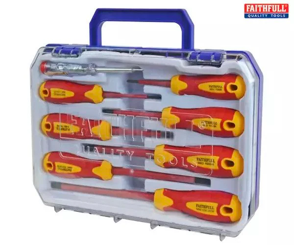 Faithfull VDE Soft Grip Screwdriver Set (Case), 8 Piece - Image 2