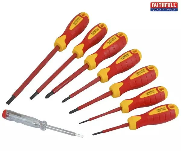 Faithfull VDE Soft Grip Screwdriver Set (Case), 8 Piece - Image 3