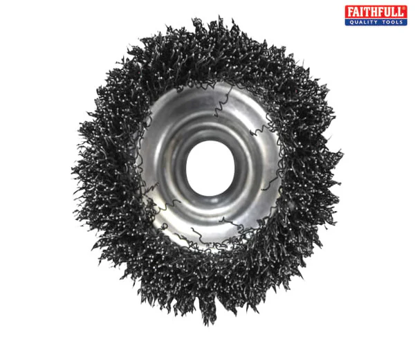 Faithfull Wire Cup Brush 75mm M14x2, 0.30mm Stainless Steel Wire - Image 3
