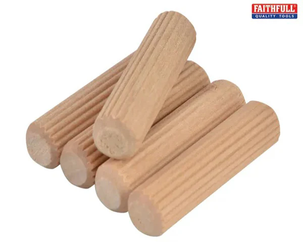 Faithfull Wood Dowels Fluted 40 x 10mm (Tub 100)