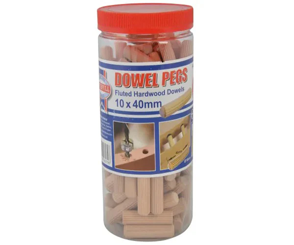 Faithfull Wood Dowels Fluted 40 x 10mm (Tub 100) - Image 2