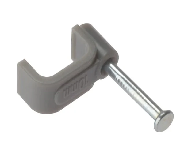 ForgeFix Cable Clip Flat Grey 1.50mm Box 100
