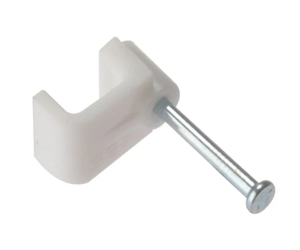 ForgeFix Cable Clip Round White 7-8mm Box 100