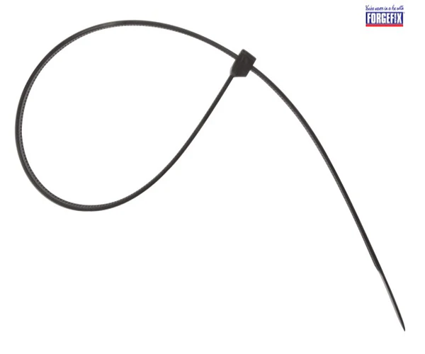 ForgeFix Cable Tie Black 4.8 x 300mm (Bag 100)